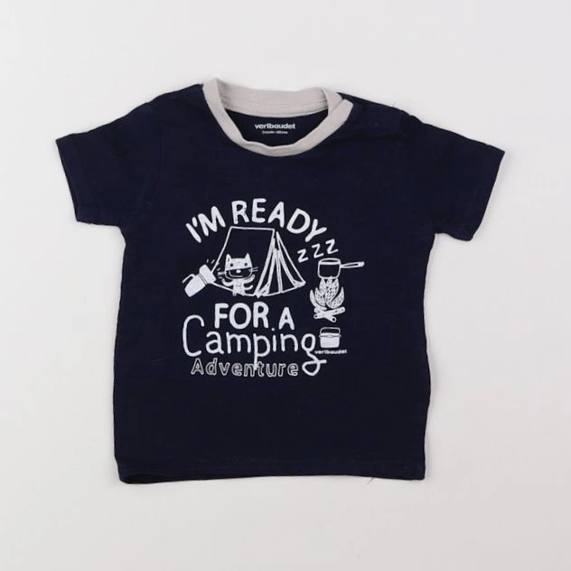 Vertbaudet - tee-shirt bleu - 3 mois